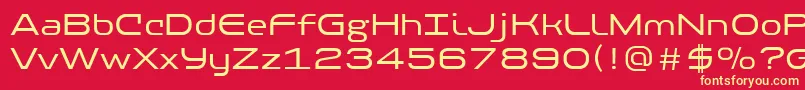 PfbaselineproRegular Font – Yellow Fonts on Red Background