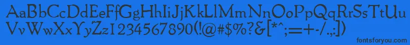 Шрифт Packardantique – чёрные шрифты на синем фоне