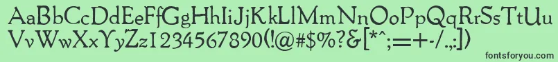 Шрифт Packardantique – чёрные шрифты на зелёном фоне