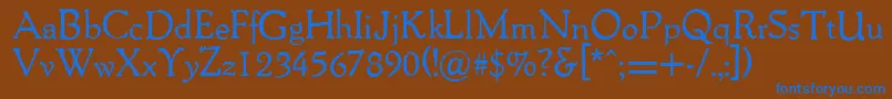 Packardantique Font – Blue Fonts on Brown Background