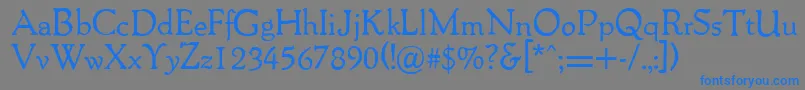 Шрифт Packardantique – синие шрифты на сером фоне