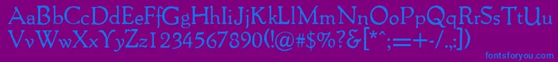Packardantique Font – Blue Fonts on Purple Background