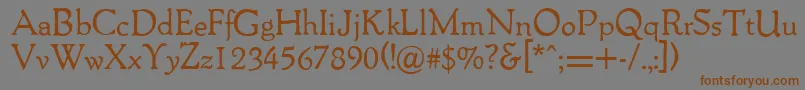 Шрифт Packardantique – коричневые шрифты на сером фоне