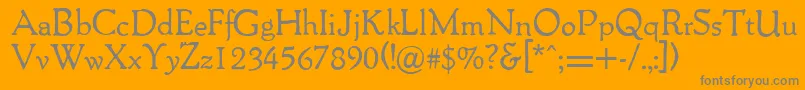 Packardantique Font – Gray Fonts on Orange Background