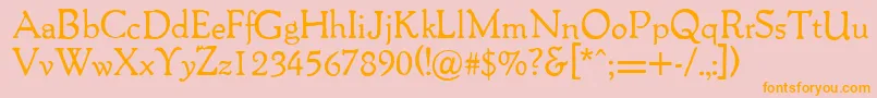 Packardantique Font – Orange Fonts on Pink Background
