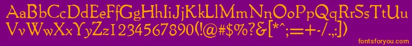 Packardantique Font – Orange Fonts on Purple Background