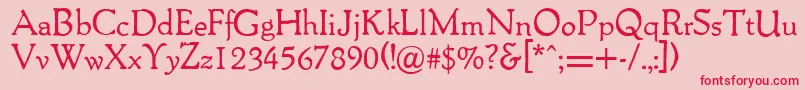 Шрифт Packardantique – красные шрифты на розовом фоне