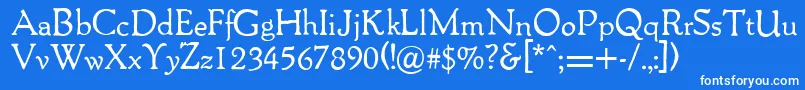 Шрифт Packardantique – белые шрифты на синем фоне