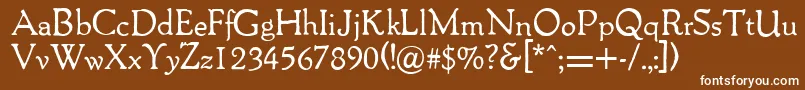 Шрифт Packardantique – белые шрифты на коричневом фоне