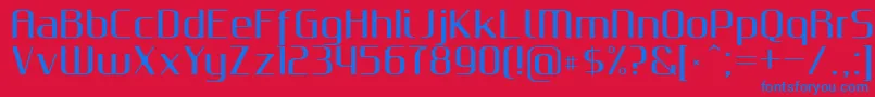 Police GputeksBold – polices bleues sur fond rouge