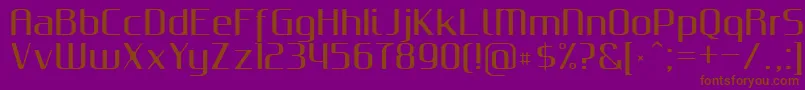 GputeksBold Font – Brown Fonts on Purple Background