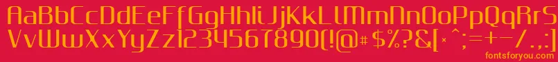 GputeksBold Font – Orange Fonts on Red Background