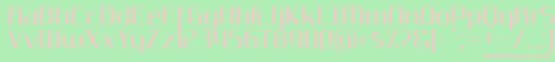 フォントGputeksBold – 緑の背景にピンクのフォント