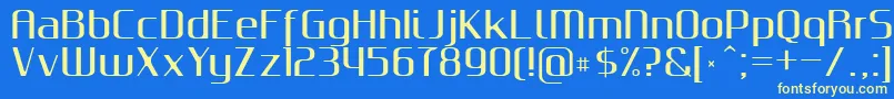 GputeksBold Font – Yellow Fonts on Blue Background