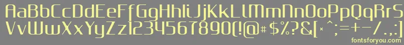 GputeksBold-fontti – keltaiset fontit harmaalla taustalla