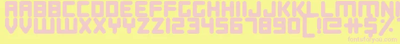 DigitalDreamers Font – Pink Fonts on Yellow Background