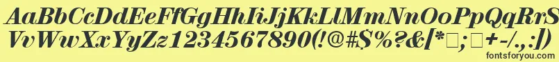 LuciaDisplaySsiItalic Font – Black Fonts on Yellow Background
