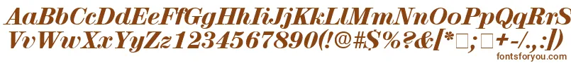 Шрифт LuciaDisplaySsiItalic – коричневые шрифты на белом фоне