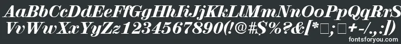 LuciaDisplaySsiItalic Font – White Fonts on Black Background