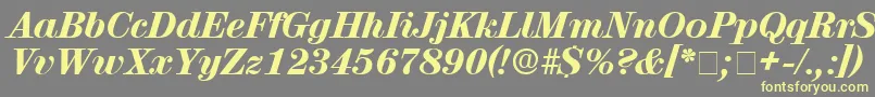 LuciaDisplaySsiItalic Font – Yellow Fonts on Gray Background