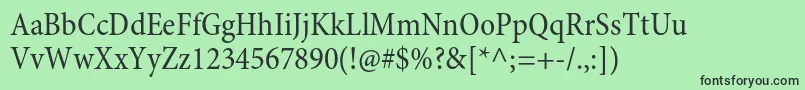 MinionproCn Font – Black Fonts on Green Background