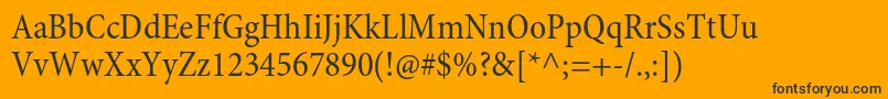 MinionproCn Font – Black Fonts on Orange Background