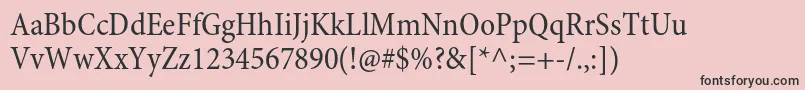 Шрифт MinionproCn – чёрные шрифты на розовом фоне