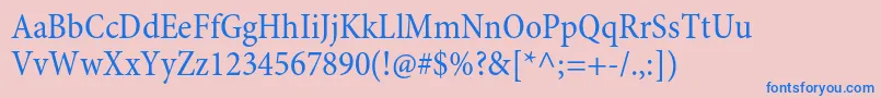 MinionproCn Font – Blue Fonts on Pink Background