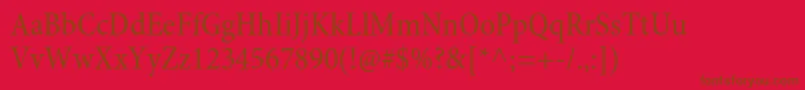 MinionproCn-fontti – ruskeat fontit punaisella taustalla