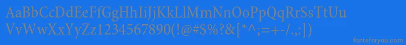 MinionproCn-fontti – harmaat kirjasimet sinisellä taustalla