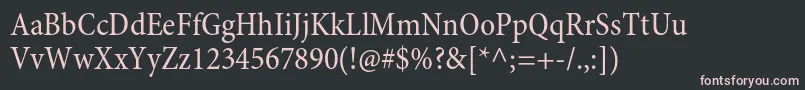 MinionproCn Font – Pink Fonts on Black Background