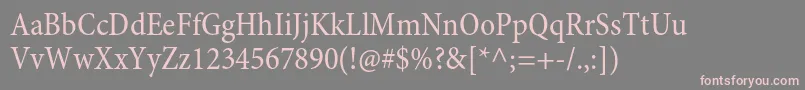 Шрифт MinionproCn – розовые шрифты на сером фоне