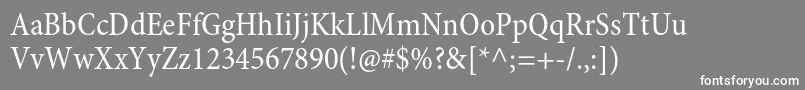 MinionproCn Font – White Fonts on Gray Background
