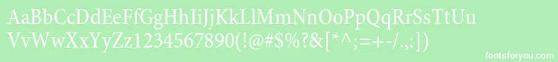 MinionproCn Font – White Fonts on Green Background