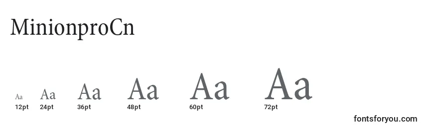 MinionproCn Font Sizes