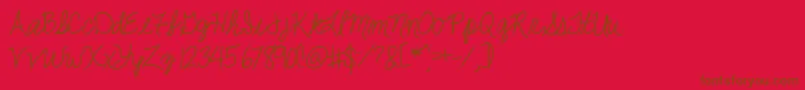 fuente Jackiekcursive – Fuentes Marrones Sobre Fondo Rojo