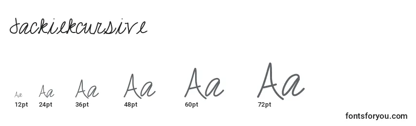 Jackiekcursive Font Sizes