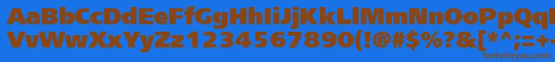 Frs95C Font – Brown Fonts on Blue Background