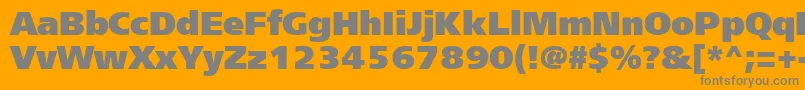 フォントFrs95C – オレンジの背景に灰色の文字