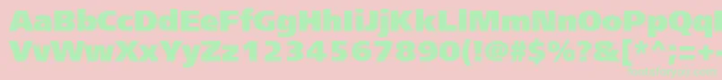 Frs95C Font – Green Fonts on Pink Background