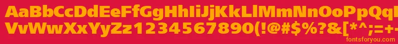 フォントFrs95C – 赤い背景にオレンジの文字