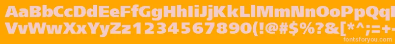 フォントFrs95C – オレンジの背景にピンクのフォント