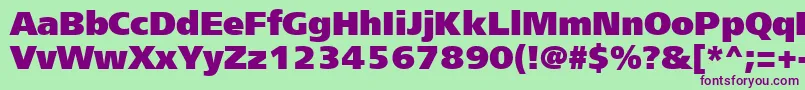 Шрифт Frs95C – фиолетовые шрифты на зелёном фоне