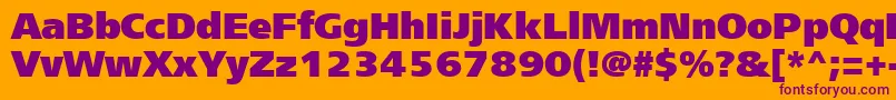 Frs95C Font – Purple Fonts on Orange Background