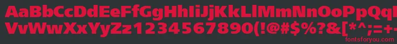 Frs95C Font – Red Fonts on Black Background