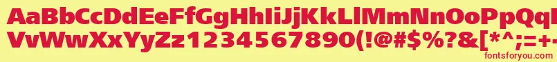 Шрифт Frs95C – красные шрифты на жёлтом фоне