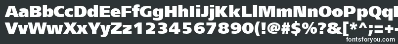 フォントFrs95C – 黒い背景に白い文字