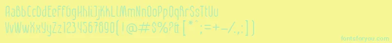 PatinioContexto Font – Green Fonts on Yellow Background