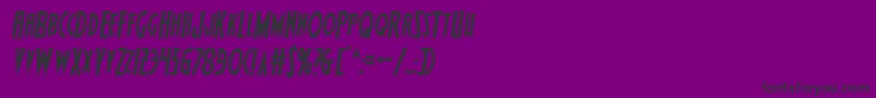 フォントWolfsbane2semiital – 紫の背景に黒い文字