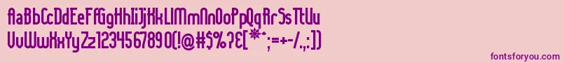 LadyIceBold Font – Purple Fonts on Pink Background